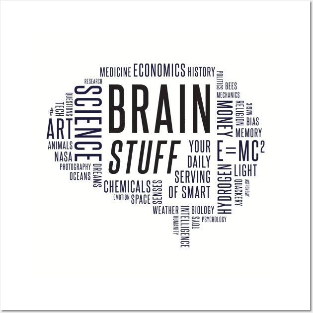 Brain Stuff Calligram Wall Art by BrainStuff